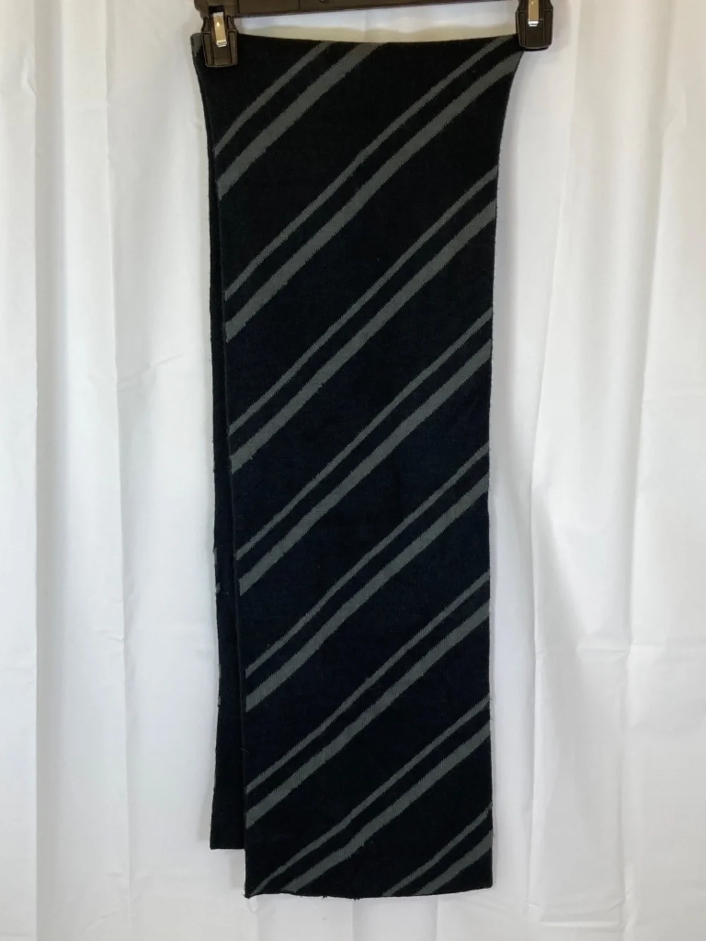Disney Parks Scarf Mickey Mouse Black Gray Stripe Adult Unisex